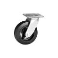 Mold-on Rubber Heavy-duty Caster with Top Plate Swivel Style and Side Brake